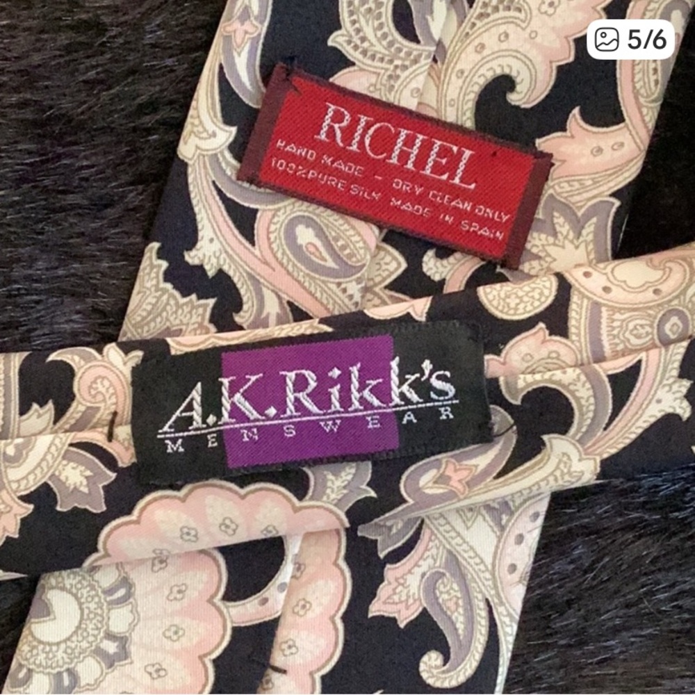 RICHEL SILK PAISLEY TIE - Picture 4 of 6